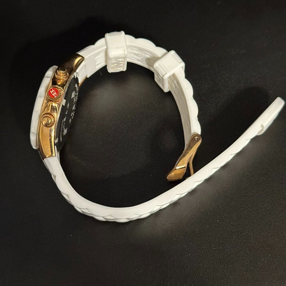 Michele Tahitian Jelly Bean Watch - White (MWW12D000015) - BRAND NEW BATTERY - Picture 4 of 14